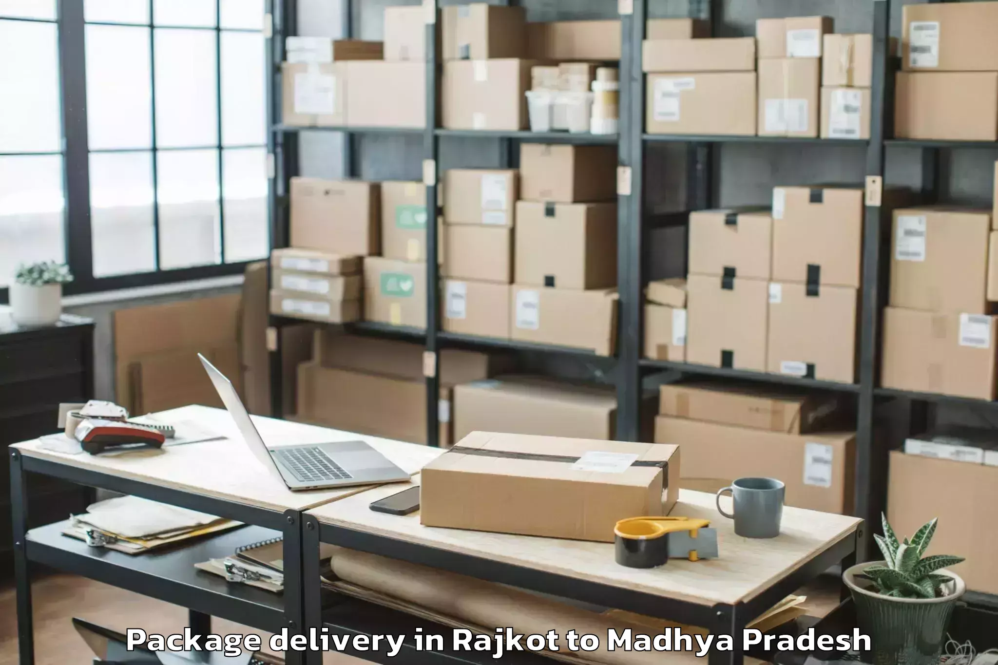 Rajkot to Harpalpur Package Delivery Booking